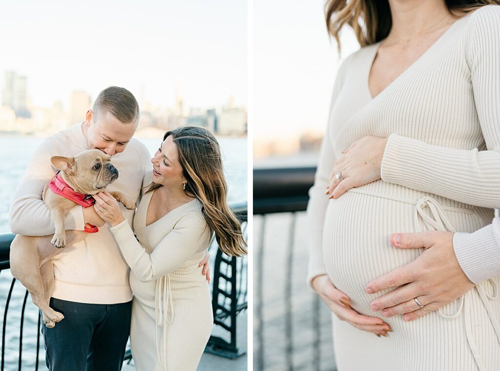 Hoboken Maternity Photographer shares waterfront maternity session